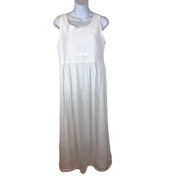 Lauren K. Sport Dresses & Skirts - Lauren K. Sport Mixed-Media Terry Cloth & Tencel Bright White Maxi – Size Small